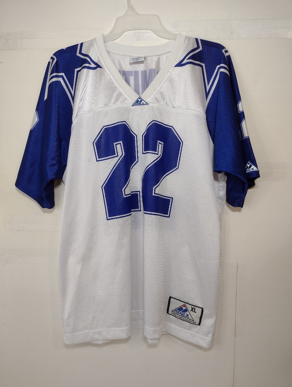 Apex One  Men’s White & Blue #22 Sports Jersey Size (XL)